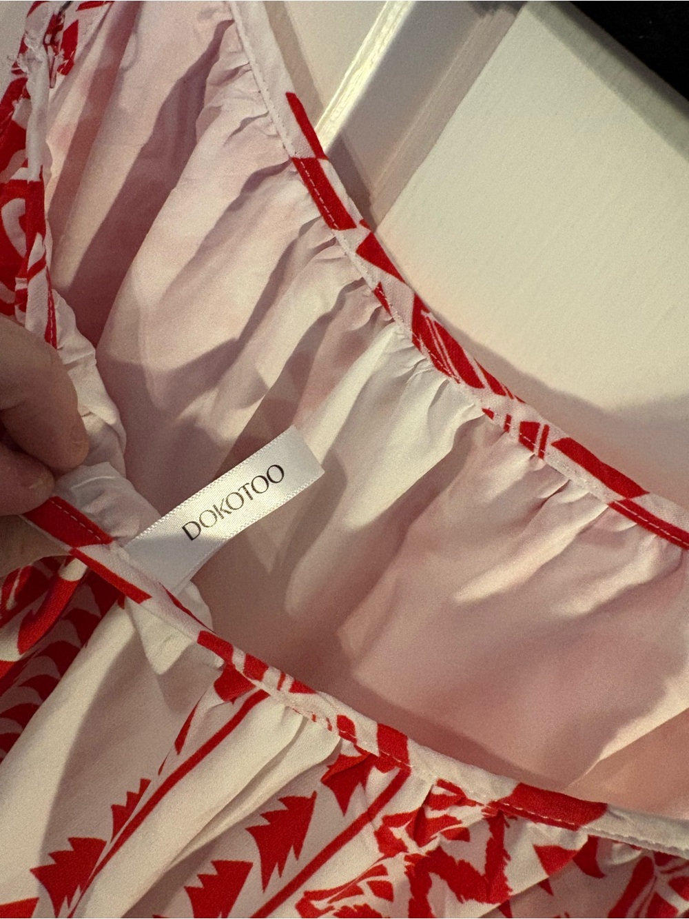 Red and White Sleeveless Maxi Dress - Spaghetti Strap Summer Style - Picture 9 of 9